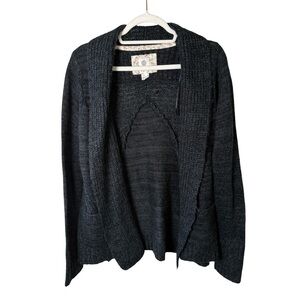 Element Charcoal Open-Front Cardigan Size S Cozy Knit Skater Casual Layering